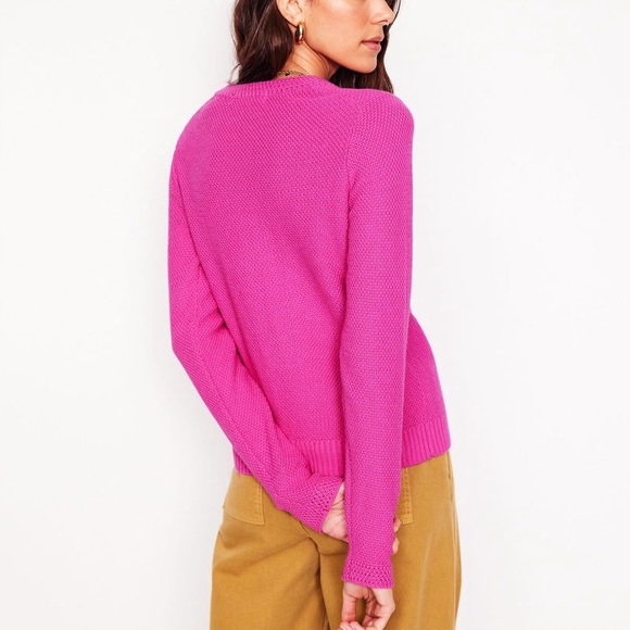 Boden Callie Crochet Trim knit button front Cardigan feminine office transition - Picture 2 of 9